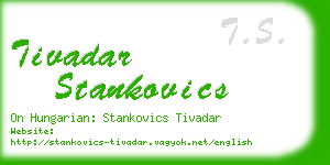 tivadar stankovics business card